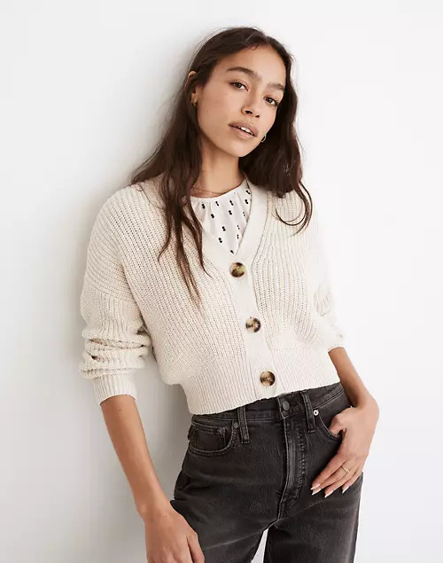 Greywood Crop Cardigan Sweater | Madewell