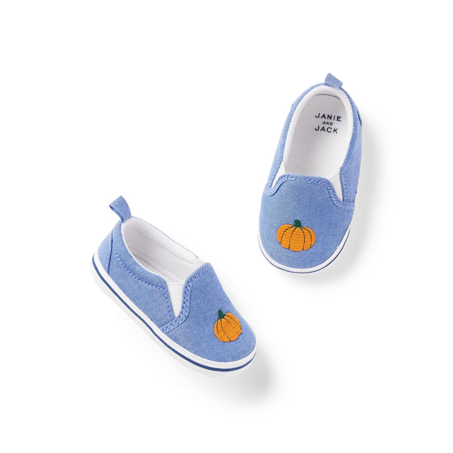 Baby Embroidered Pumpkin Slip-On Sneaker | Janie and Jack