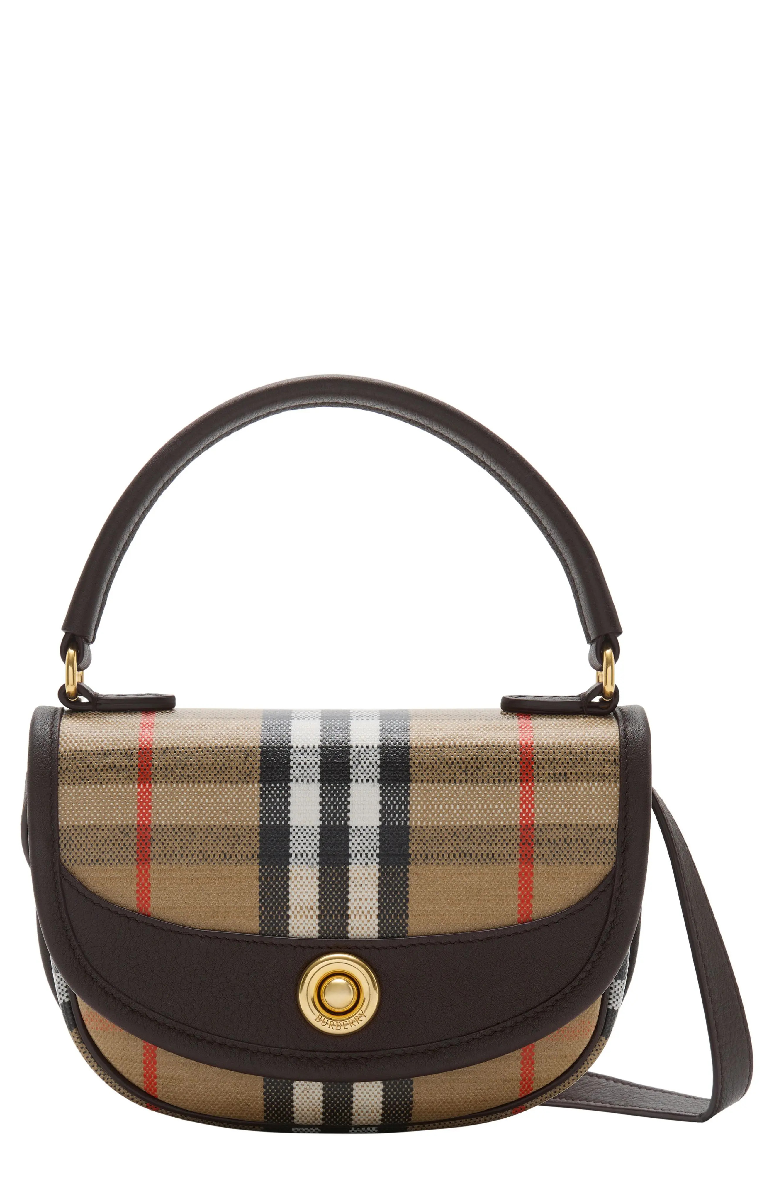 burberry Highlands Coated Canvas Top Handle Bag in Sand at Nordstrom | Nordstrom
