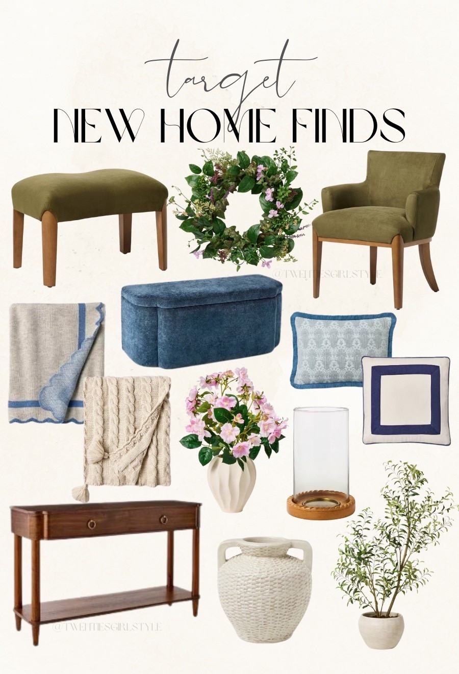 Target new home finds 🙌🏻🙌🏻

Studio McGee, spring collection, ottoman, chair, console table, throw, throw pillow, full plant, full flowers, spring flowers wreath, target home decor

#LTKSeasonal #LTKHome
