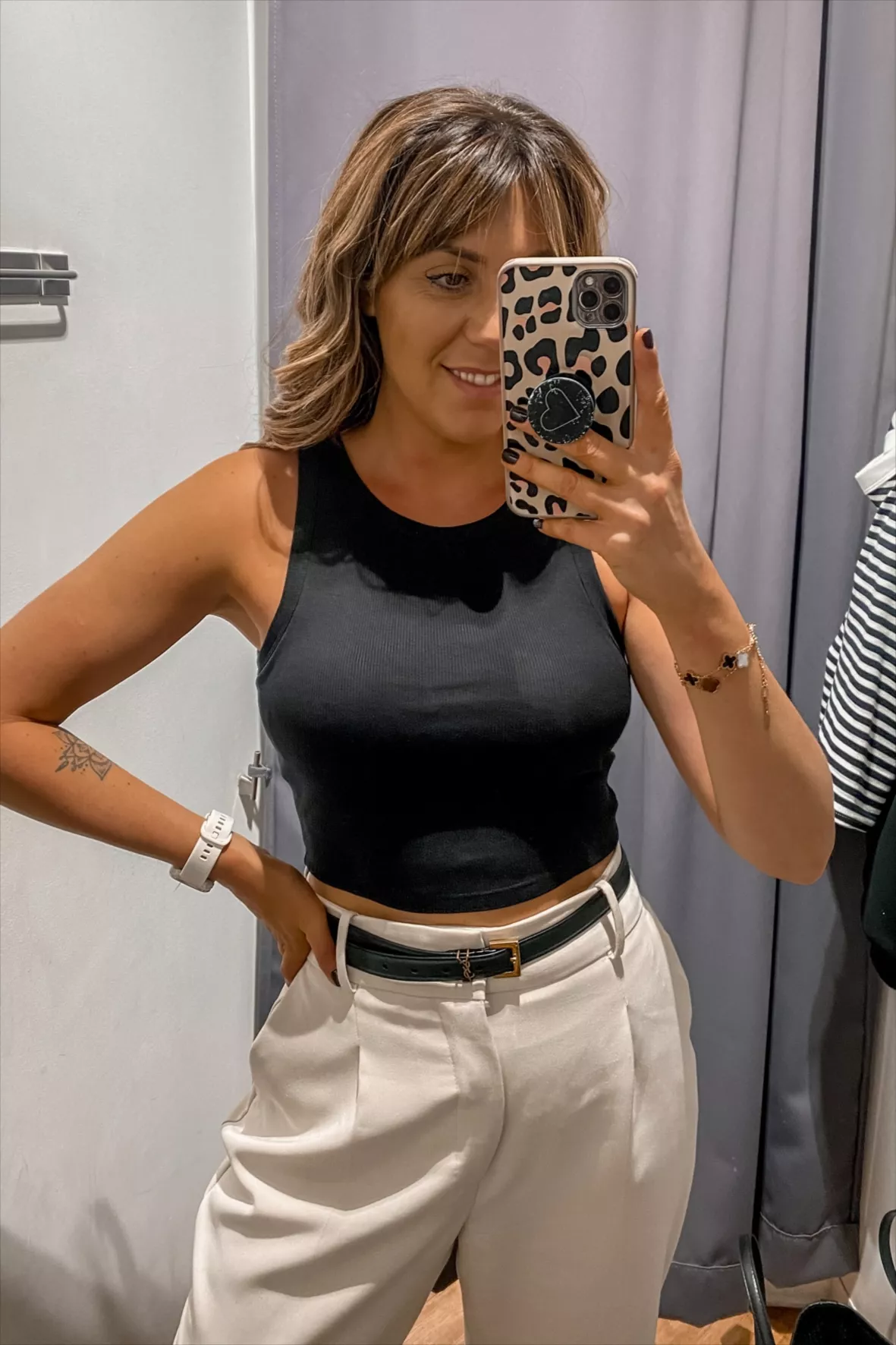 Ribbed Cropped Sleeveless Bra Top