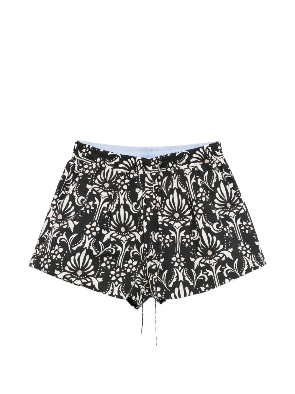 PINKO floral-print shorts - Black | Farfetch Global