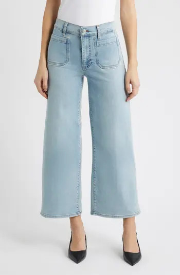 Le Pixie Slim Palazzo Patch Pocket High Waist Wide Leg Jeans | Nordstrom