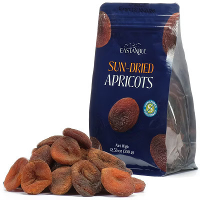 Eastanbul Sun Dried Apricots, Premium Dried Apricots No Sugar Added, Sulfur-Free Turkish Apricots, 12.35oz | Target
