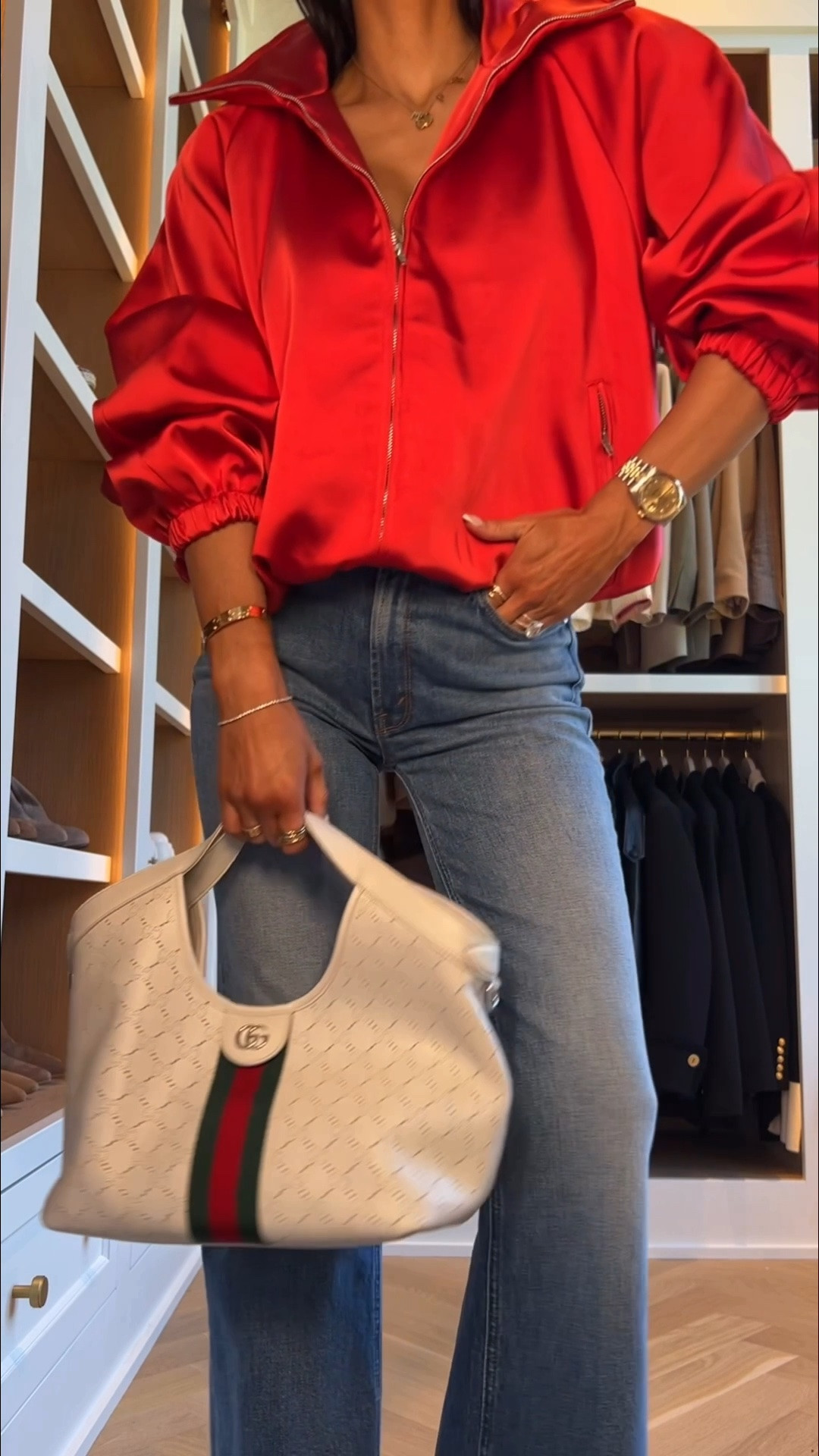 Fall outfit ideas
Zara red satin bomber jacket

#LTKSeasonal #LTKOver40 #LTKootd