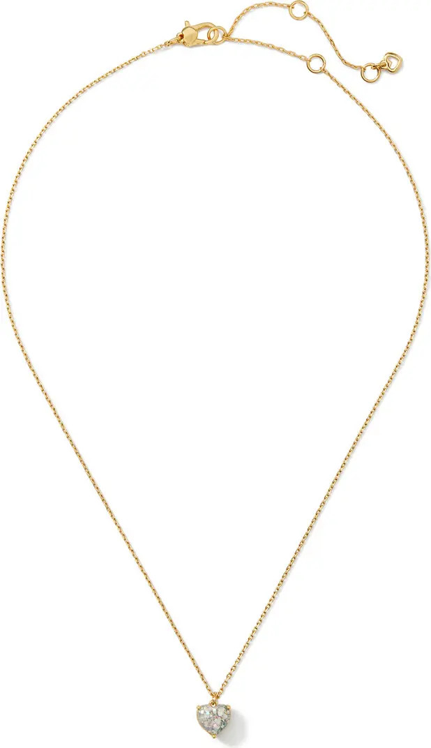 glitter heart pendant necklace | Nordstrom