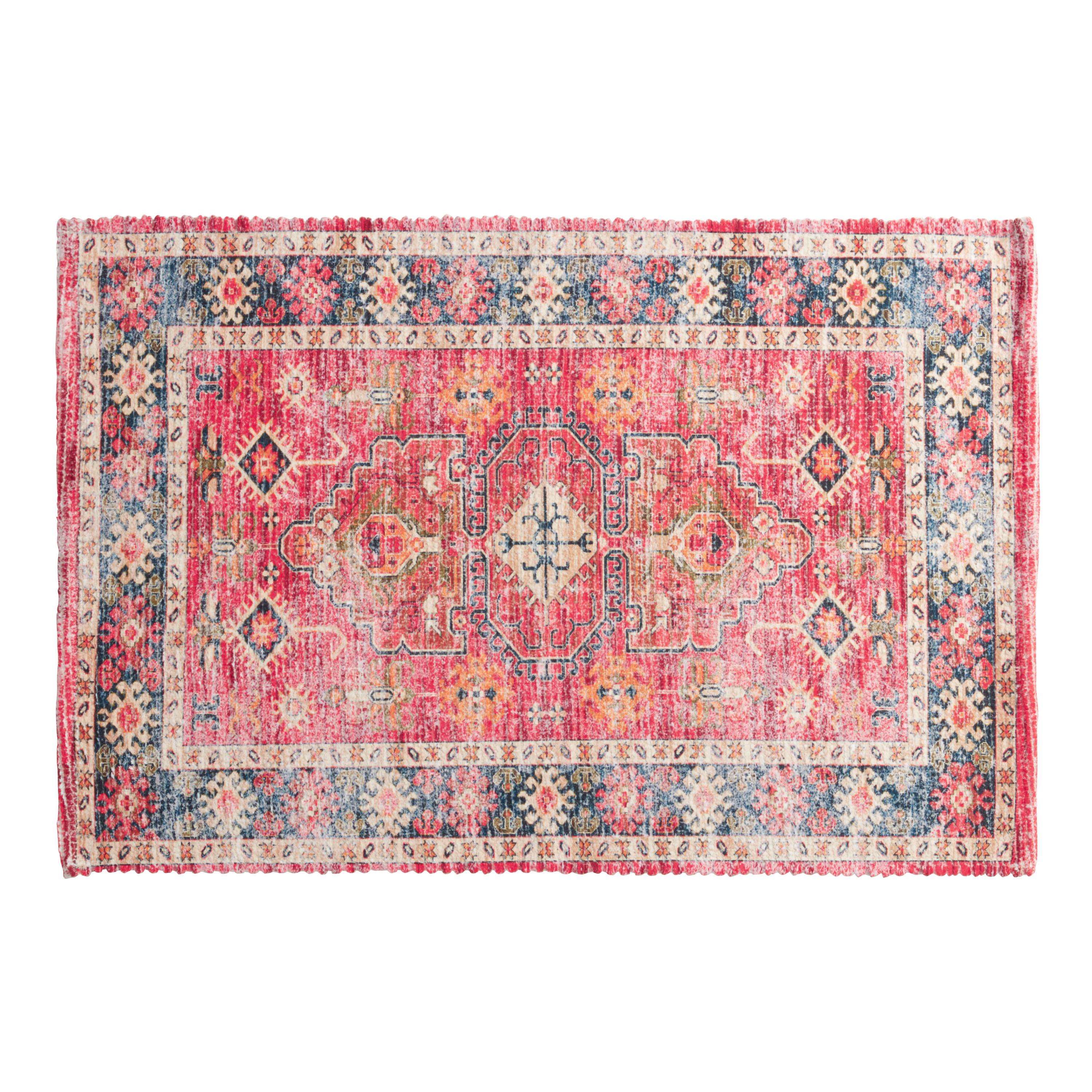Alaina Multicolor Persian Style Rug Print Bath Mat | World Market