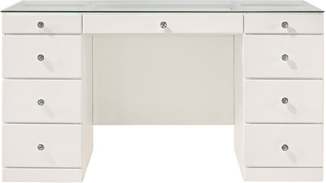 Avery Vanity Executive Desk (White) | 1stopbedrooms