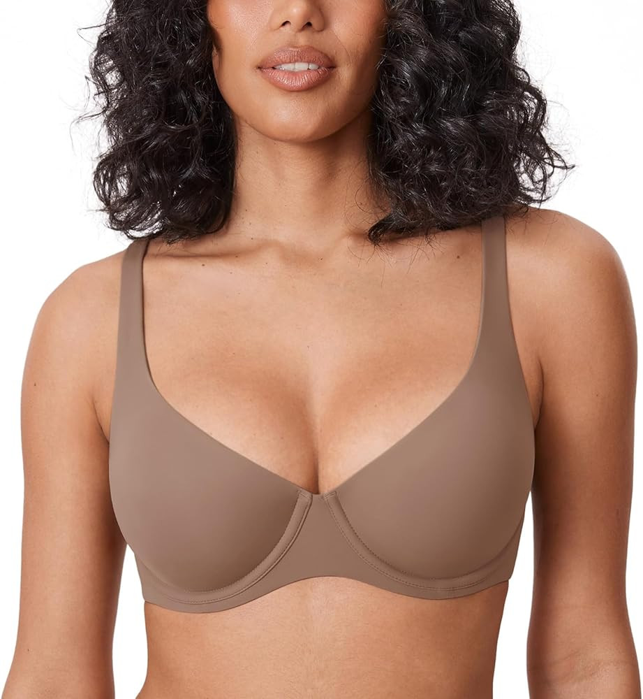 DELIMIRA Women's Confishape Balconette Bra Supportive T Shirt Full Coverage Plus Size Bras Underw... | Amazon (US)