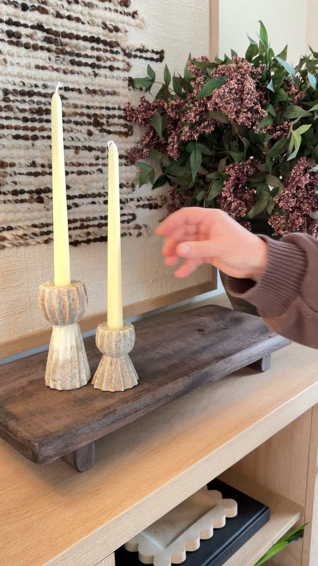 Want your shelves to look more curated? Start with marble. This tall marble taper holder gives cabinet styling that custom, designer feel.



#LTKmomlife #LTKdayinmylife #LTKHome