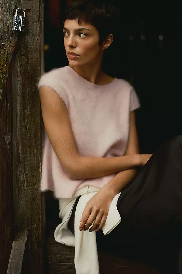 Marceline 100% Brushed Cashmere Babydoll Sweater | Anthropologie (US)