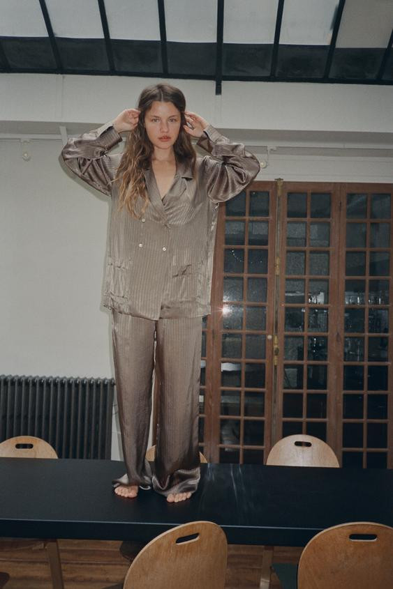 STRIPED PAJAMA PANTS | Zara US