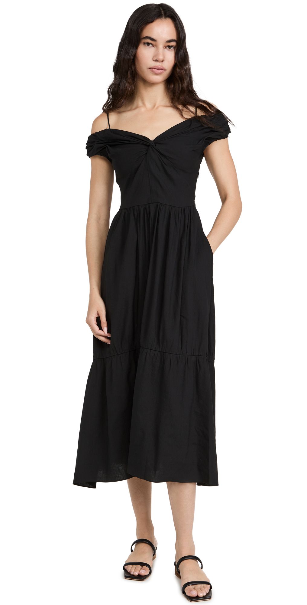Off Shoulder Twist Front Dress | Shopbop
