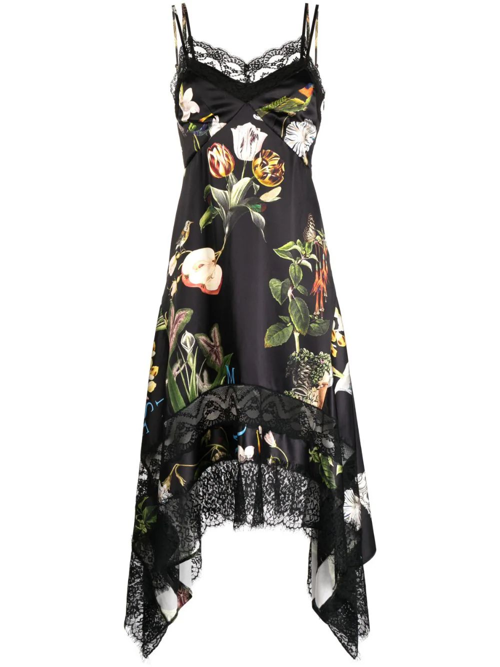 floral-print asymmetric slip dress | Farfetch Global