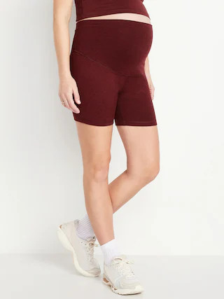 Maternity Full-Panel CloudComfy Biker Shorts -- 6-inch inseam | Old Navy (US)