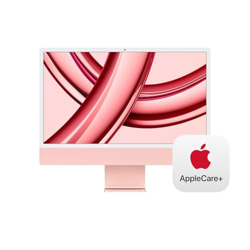 Apple 2023 iMac All-in-One Desktop Computer with M3 chip: 8-core CPU, 8-core GPU, 24-inch Retina Display, 256GB SSD Storage. Works with iPhone/iPad; Pink With AppleCare+ (3 Years) | Amazon (US)