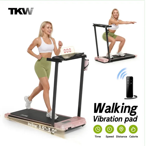 TKW 4-in-1WalkingVibration pad, Lightweight UnderDeskWalking pad Treadmill, 220-300lbs Weight Cap... | Walmart (US)