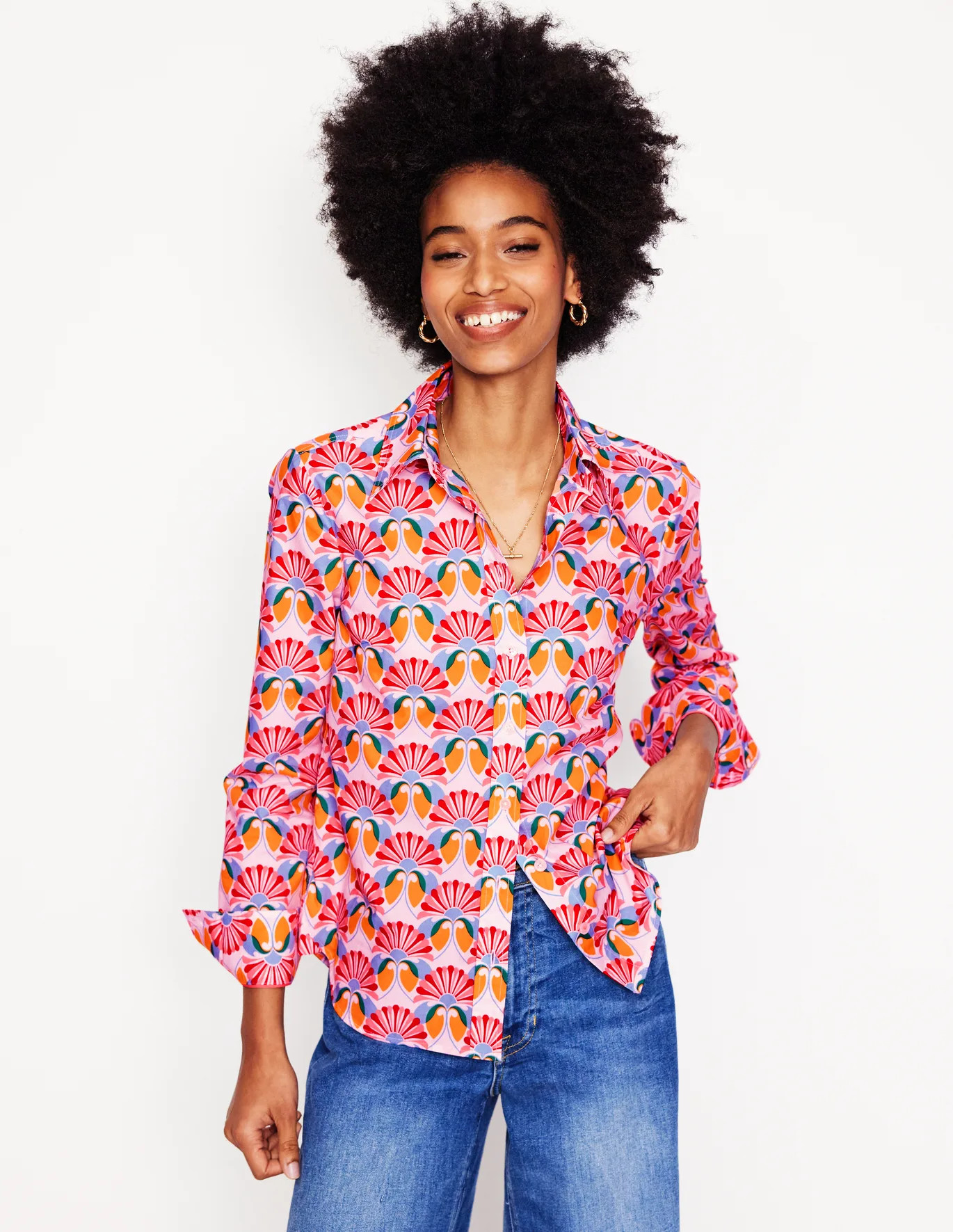 Ivory, Daisy Bloom Geo | Boden (US)