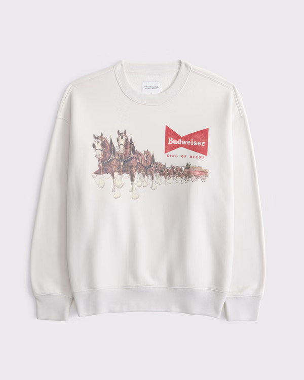 Women's Budweiser Vintage Sunday Crew | Women's Tops | Abercrombie.com | Abercrombie & Fitch (US)