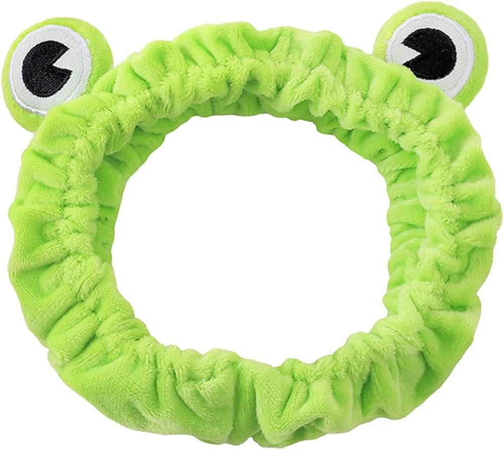 Hwotcwot Makeup Headband, Frog Eye Elastic Headband Cute Frog Headband for Face Washing, Hair Ban... | Amazon (US)