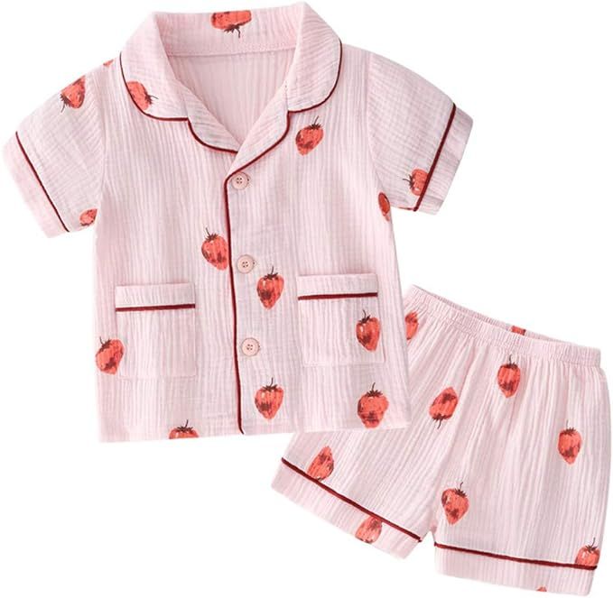 CHAOSHUO Toddler Girls Boys Pajamas Set 2Pcs Unisex Sleepwear 2T-7T | Amazon (US)