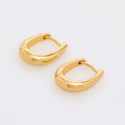 18ct Gold Plated Hoop Earrings | TK Maxx