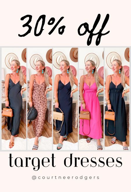 Target Dresses 30% off! 🩷

Sizing: Size Small in the pink + matching black dress, size XS in the leopard dress + matching black dress, size small in the Wild Fable dress

Maxi dresses, Target dresses, vacation dresses, under $50 dresses, vacation style 


#LTKstyletip #LTKsalealert #LTKtravel