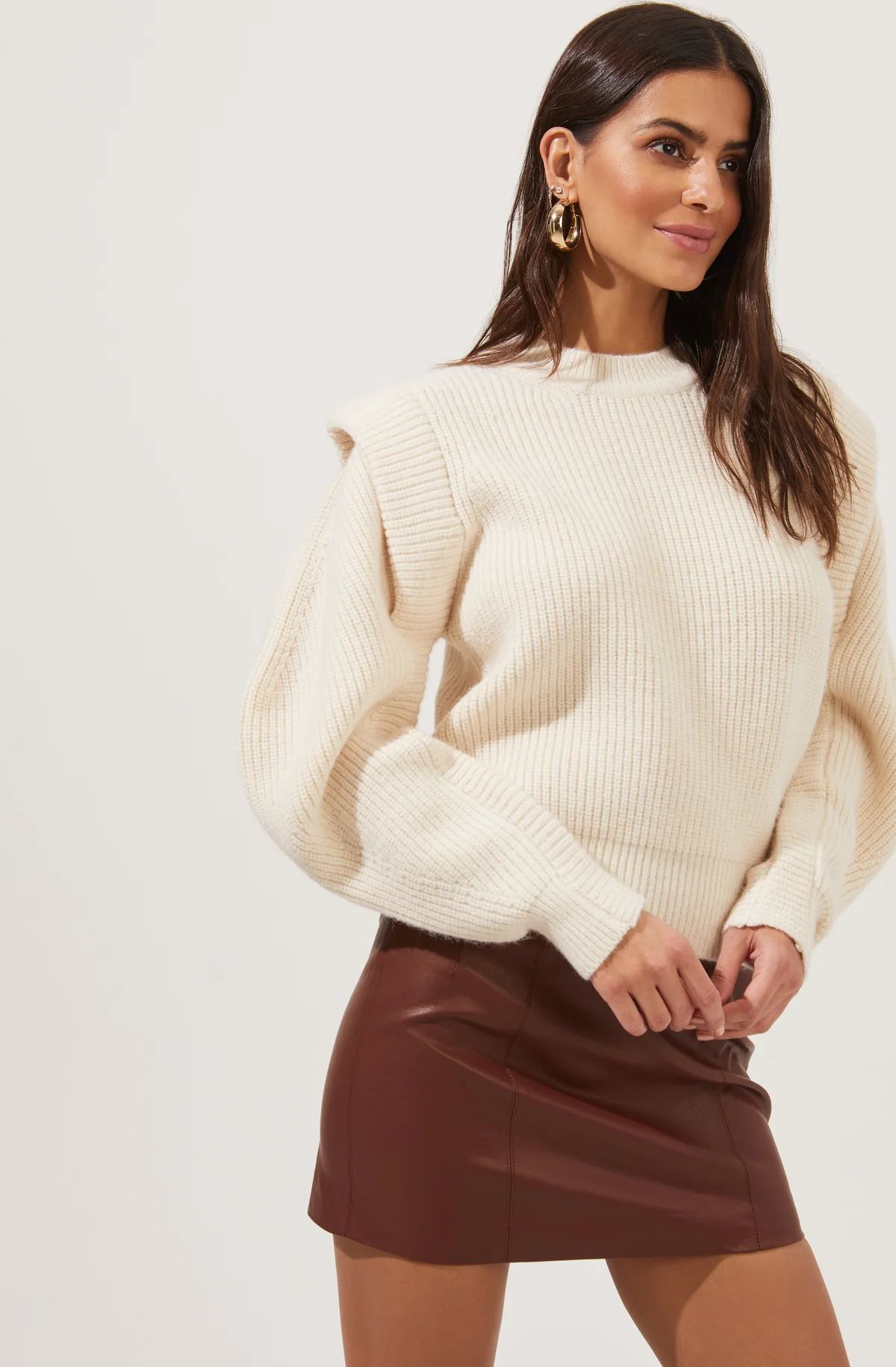 Romina Statement Sleeve Knit Sweater | ASTR The Label (US)
