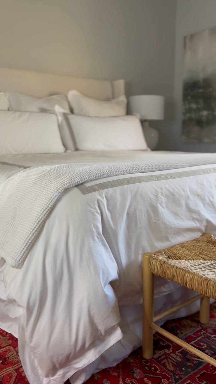 Percale Banded Duvet Set curated on LTK