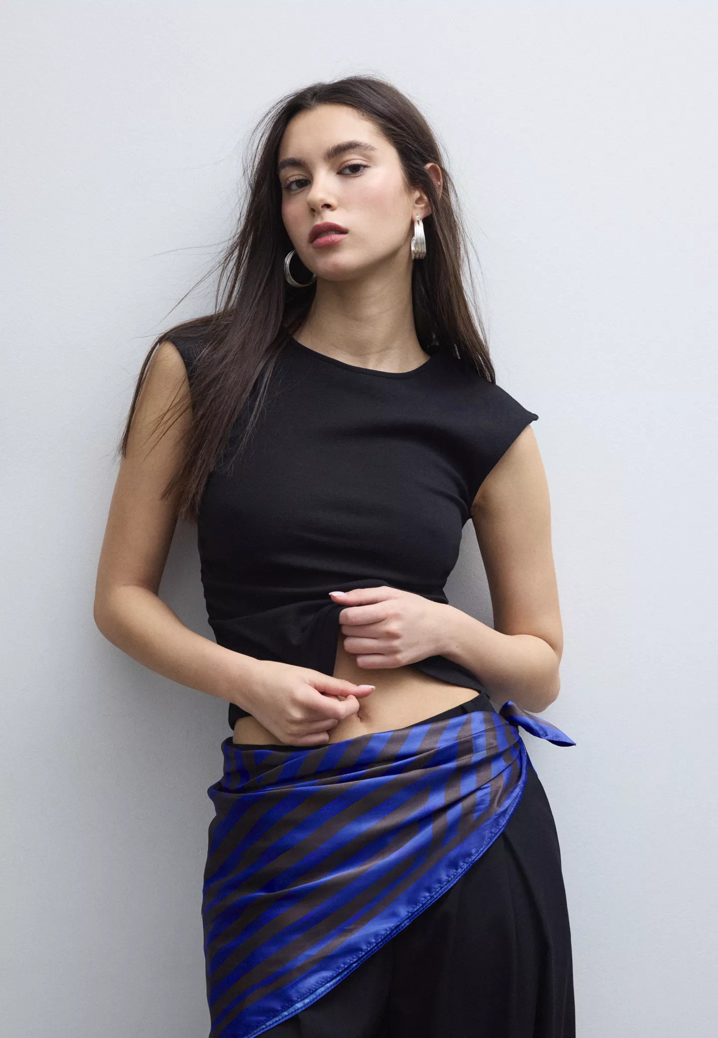 Camiseta básica fitted fruncida | Stradivarius España | Stradivarius ES