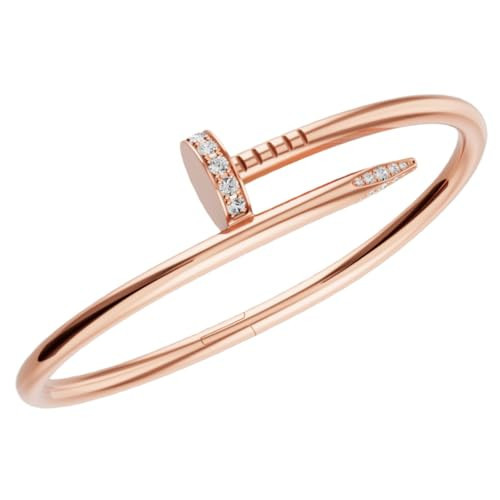 BUENAVO Rose Gold Plated Couple Bracelets, Elegant Willow Stud Open Design Wristbands, Fashionable Jewelry Gifts For Elegant Men And Women Size 19cm | Amazon (US)