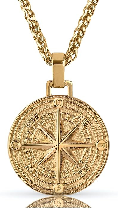 Forge & Foundry Men's Pendant with 21" Extendable Necklace Chain - Compass | Saint Michael | Sain... | Amazon (US)