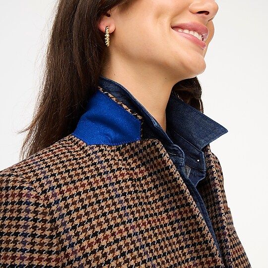 Wool-blend schoolboy blazer in houndstooth | J.Crew Factory