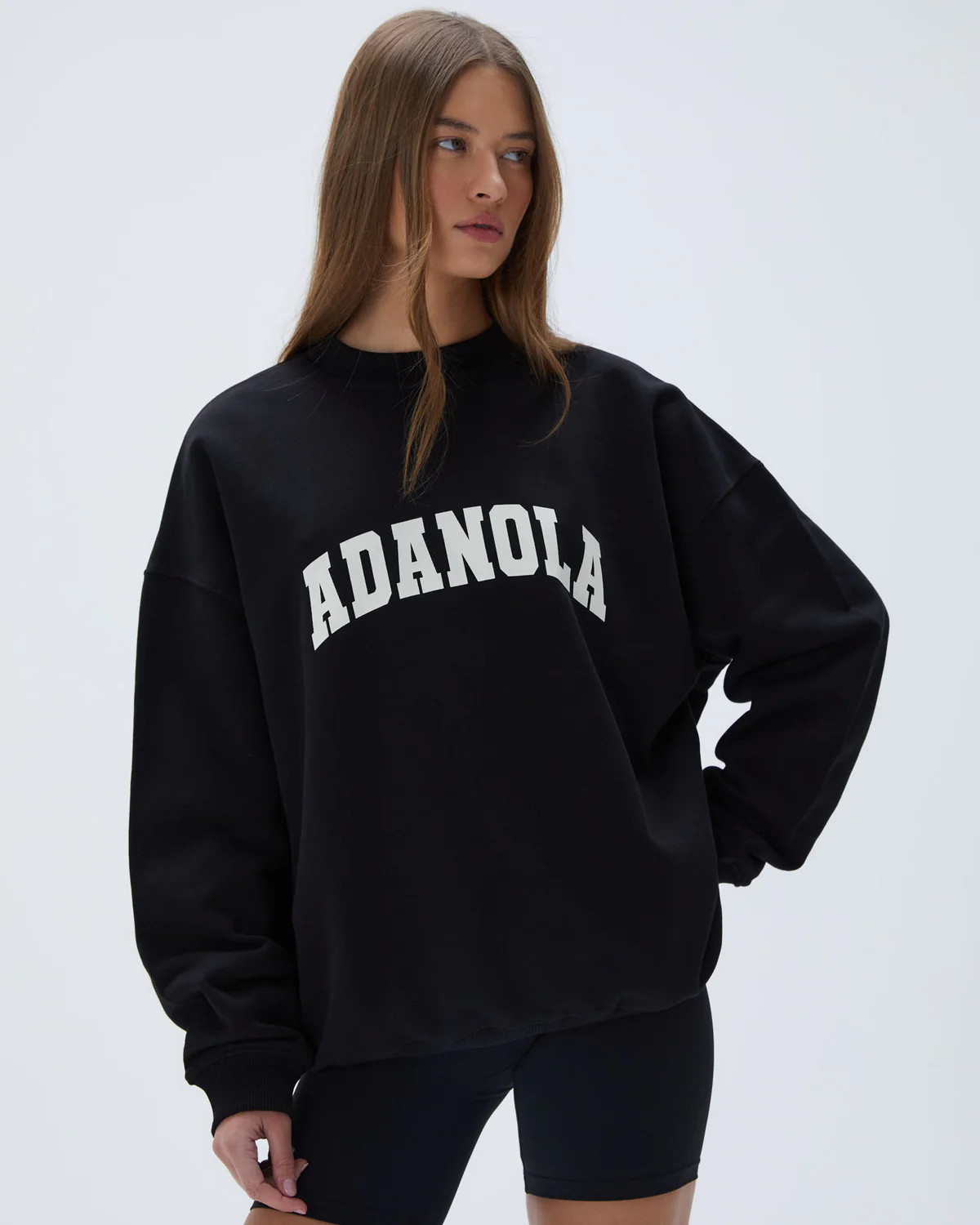 Varsity Oversized Sweatshirt - Black | Adanola UK