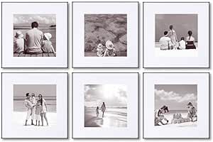 Mantello Front Loading Black Picture Frame - Display 12x12-Inch Photos (No Mat) or 8x8-Inch Photo... | Amazon (US)