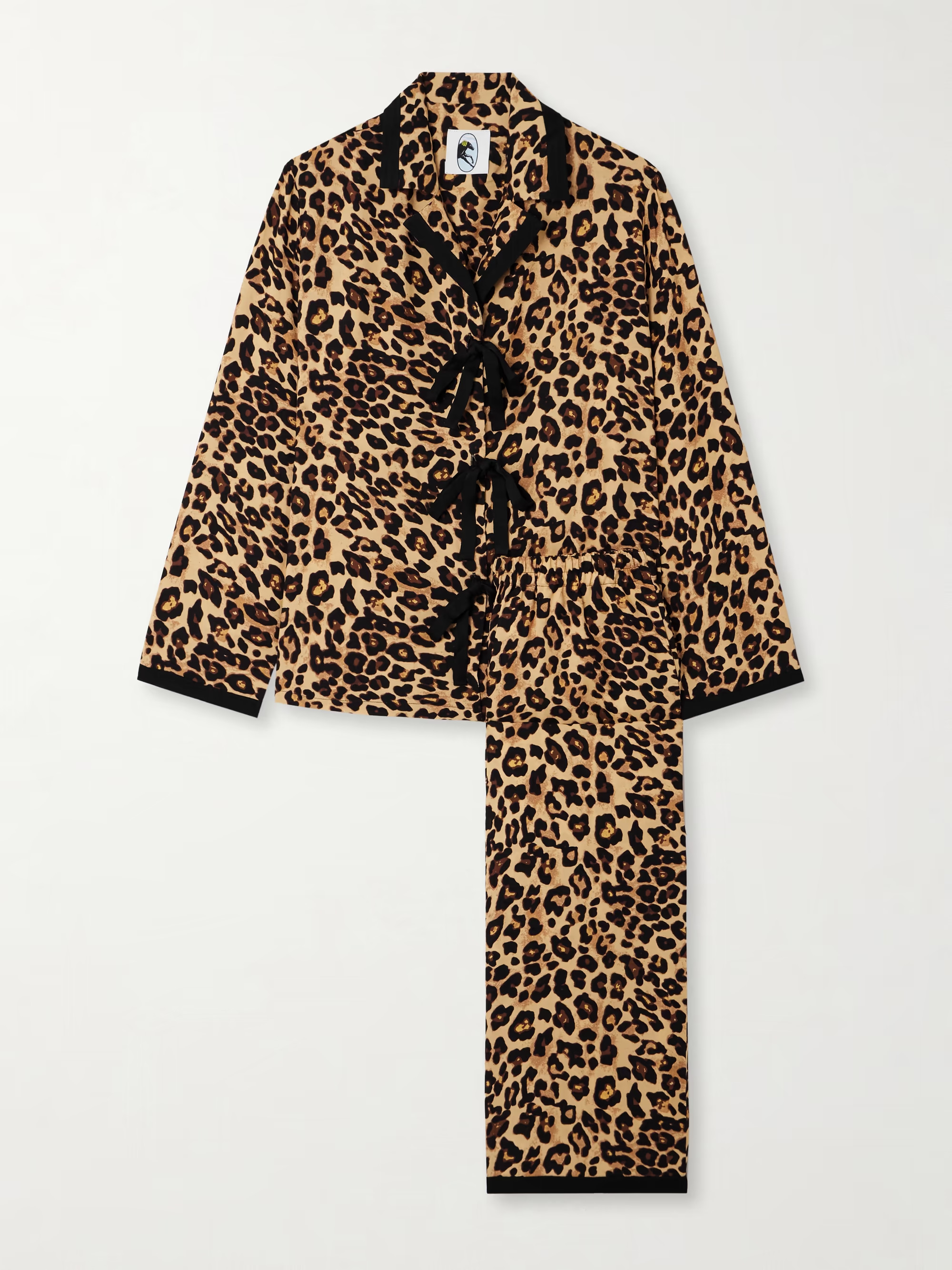 The Bow leopard-print jersey pajama set | NET-A-PORTER (UK & EU)