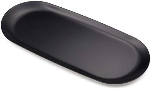 FREELOVE Black Bathroom Trays for Counter, Stainless Steel Black Vanity Tray Decorative Tray, Black  | Amazon (US)