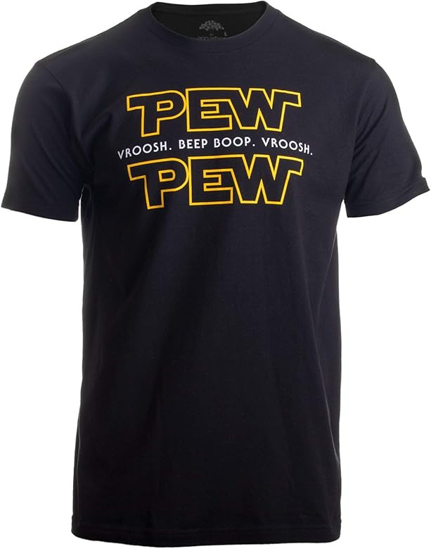 Pew Pew Wars | Funny Sci-fi Space Star Noises Science for Geek Men Women T-Shirt | Amazon (US)