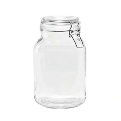 New Glass 67 Oz Lock Lid Storage Jar Canister | SHEIN