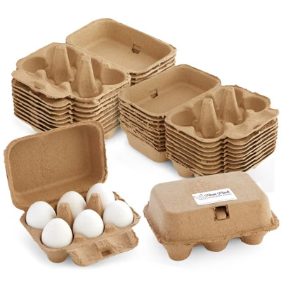Okuna Outpost 20 Pack Brown Half Dozen Paper Egg Cartons with 25 Labels | Target
