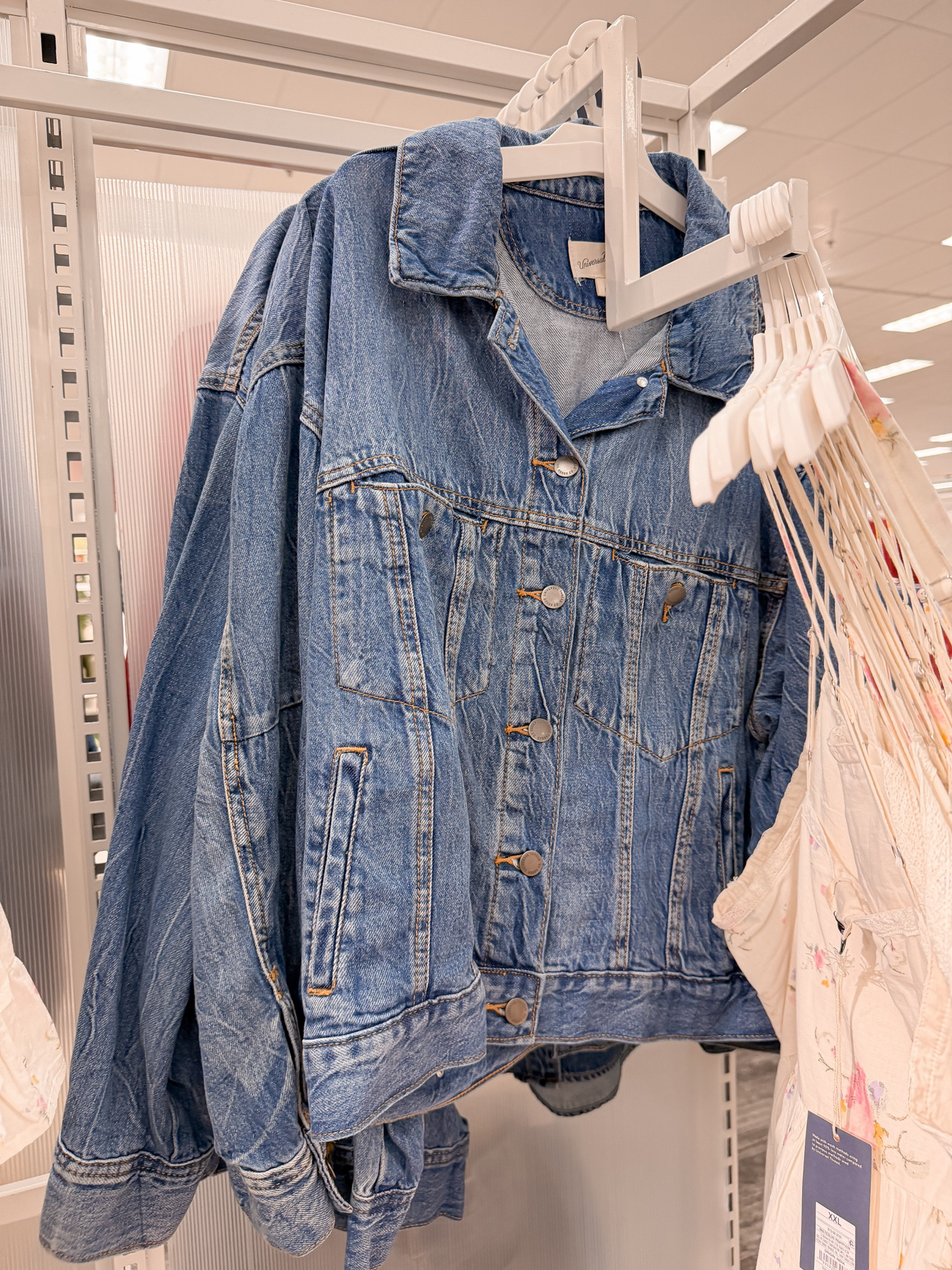 The cutest fitting denim jacket at Target! 