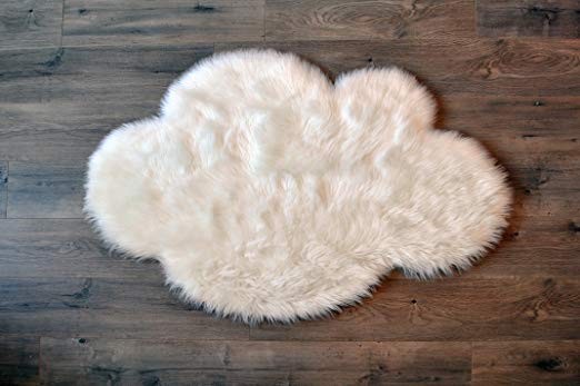 Machine Washable Faux Sheepskin White Cloud Area Rug 32" x 44" - Soft and Silky - Perfect for Bab... | Amazon (US)