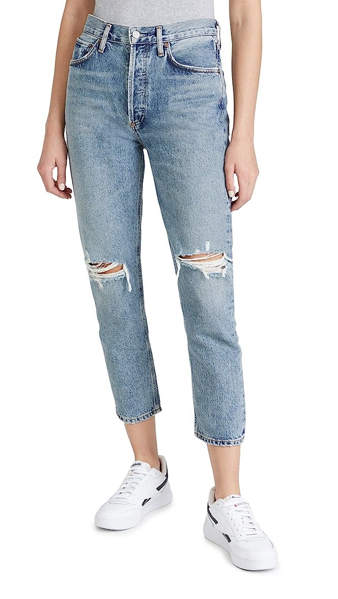 Riley High Rise Straight Crop Jeans | Shopbop