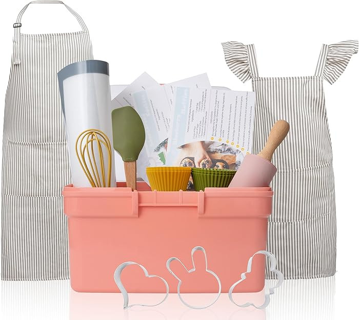 Baker Buddy 18-Piece Parent-Child Baking Kit with Matching Aprons Complete Beginner Set for Adult... | Amazon (US)