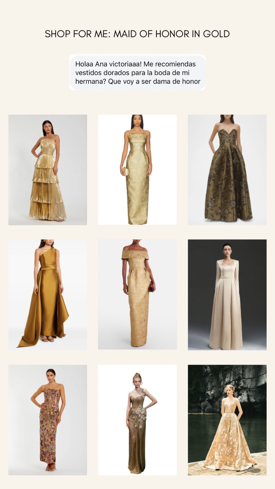 Maid of honor dresses in gold! 

#LTKParties #LTKWedding #LTKSaleAlert