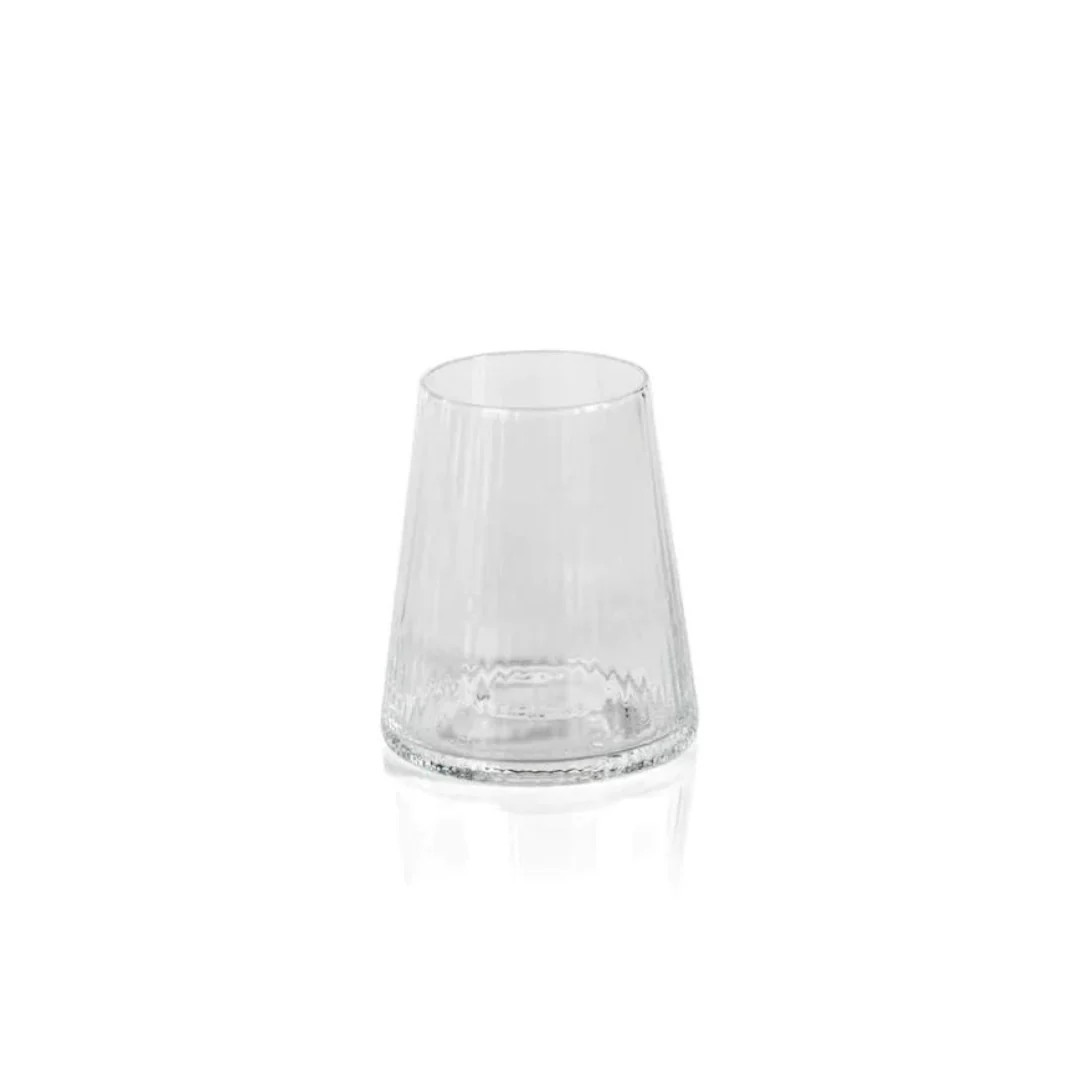 Fluted Stemless Glass | Pink Antlers