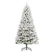 Holiday Time Pre-Lit Flocked Frisco Pine Christmas Tree, 6.5', Clear - Walmart.com | Walmart (US)