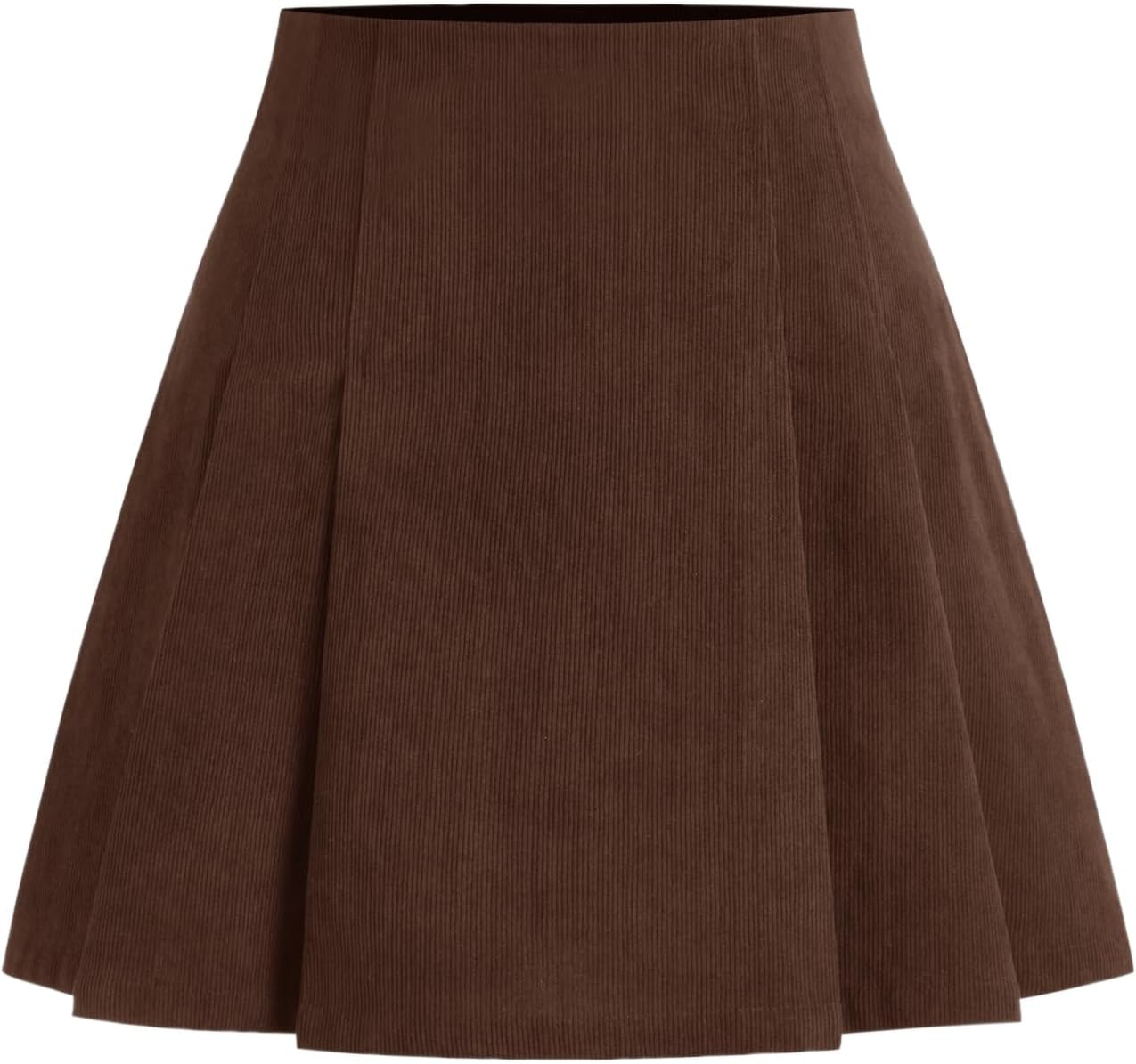 CIDER Womens Corduroy Mid Rise Pleated Mini Skirt | Amazon (US)