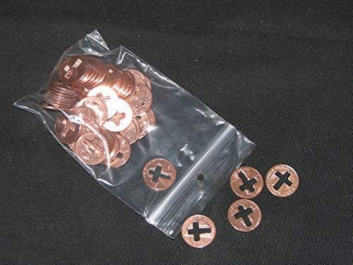 cross pennies, pennies with cross cut out, 50 pennies per bag, a special coin | Amazon (US)