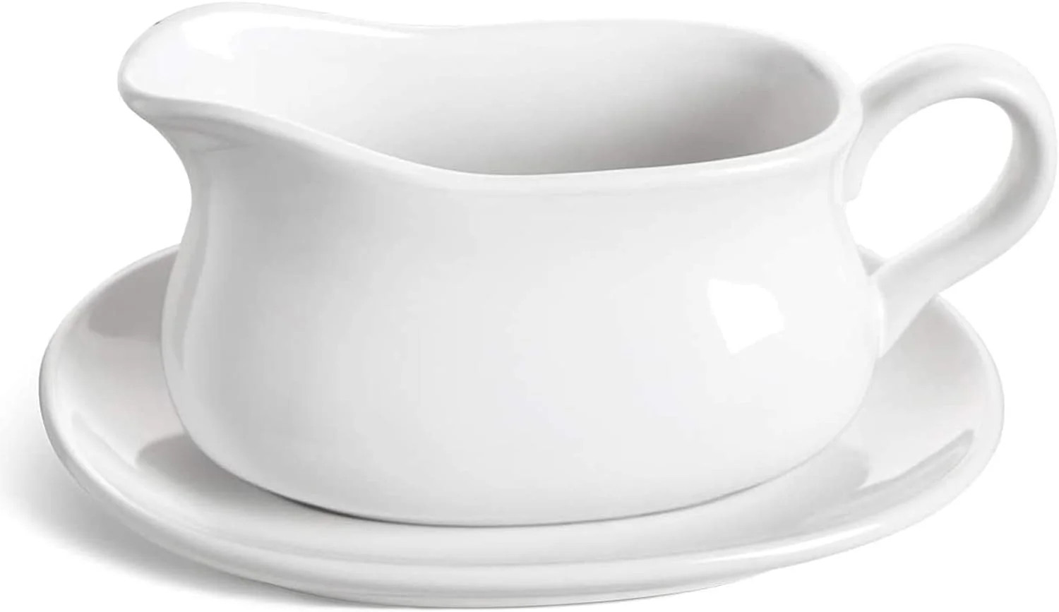 LE TAUCI 17oz Gravy Boat with Saucer Stand, Set of 1, Ceramic Sauce Boat with Tray for Salad Dres... | Walmart (US)